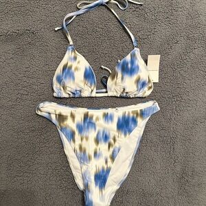 Abercrombie & Fitch Blue and White Bikini